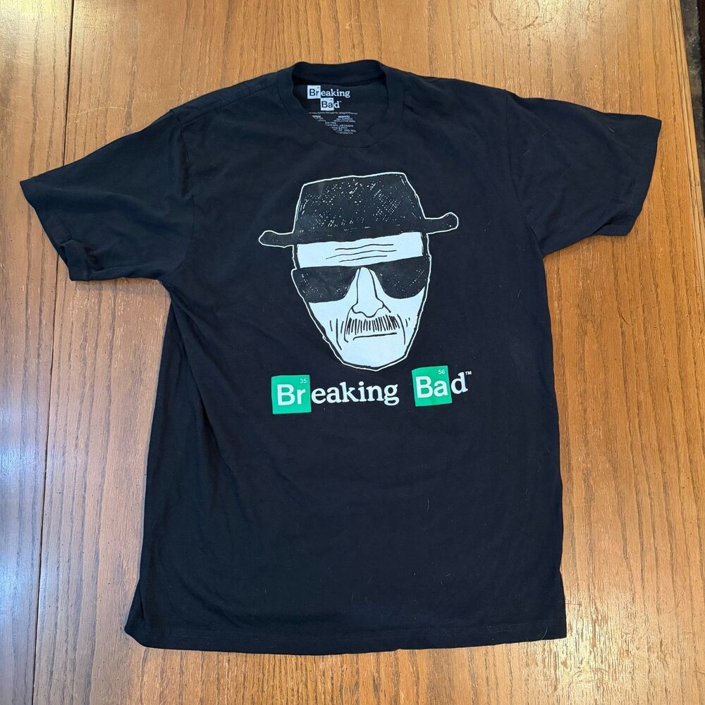 Breaking Bad 2013 Heisenberg Walter White Graphic T Shirt Black Medium Retro